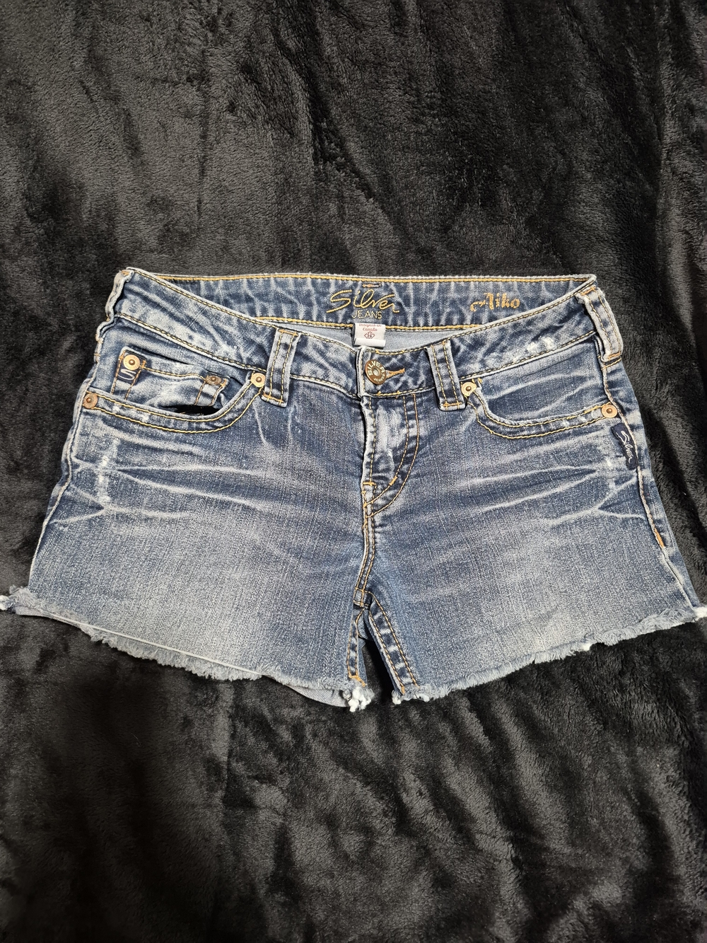 Silver Jeans Light Blue Distressed Denim Cutoff Shorts